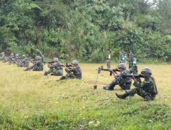 Puluhan Prajurit Kodim 0119/BM, Ikuti Latihan Menembak Senjata Ringan Semester I Tahun 2025