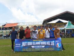Wakil Wali Kota Langsa Buka Turnamen Sepak Bola HUT SSB Elang Biru ke-16, Libatkan 40 SSB dari Aceh-Sumut