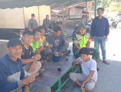 Komsos Dengan Para Remaja, Babinsa Tekankan Untuk Tidak Bermain Judi Online