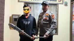 Personil Polsek Bandar Amankan Knalpot Brong untuk Jaga Kamtibmas