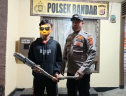 Personil Polsek Bandar Amankan Knalpot Brong untuk Jaga Kamtibmas