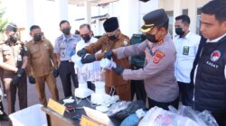 Kapolres Bener Meriah Hadiri Pemusnahan Barang Bukti Periode Januari–Juni 2025 Di Kejaksaan Negeri Bener Meriah.