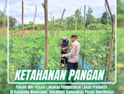 Polsek Wih Pesam Lakukan Pengecekan Lahan Produktif di Kampung Wonosobo, Sekaligus Sampaikan Pesan Kamtibmas kepada Warga