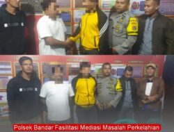 Polsek Bandar Fasilitasi Mediasi Masalah Perkelahian, Berakhir Damai Secara Kekeluargaan