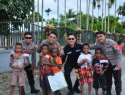 Satgas Ops Damai Cartenz Berbagi Keceriaan Bersama Anak-anak di Mimika