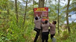 Aksi Nyata Cegah Karhutla, Polsek Lut Tawar Lakukan Monitoring dan Pasang Banner Himbauan Karhutla