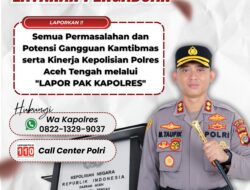 Polres Aceh Tengah Permudah Akses Aduan Lewat WhatsApp “Lapor Pak Kapolres”