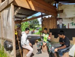 Babinsa Koramil 06/Bukit Lakukan Monitoring Dan Komsos Di Wilayah Binaan