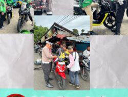 Polres Bitung Bagikan 100 Bendera Merah Putih Sambut HUT ke-80 Kemerdekaan RI