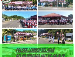 Polsek Lembeh Selatan Gelar Upacara HUT ke-80 RI di Boulevard Pulau Abadi