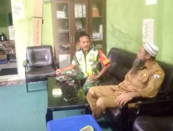 Pererat Silaturahmi, Babinsa Koramil 01/Bandar Komsos Dengan Aparatur Desa
