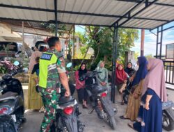 Tumbuhkan Kepedulian Kesehatan Ibu Dan Balita, Babinsa Komsos Bersama Kader Posyandu Dan Ibu-ibu