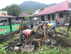 Hari Ke 15, Satgas TMMD 125 Kodim 1509/Labuha Bangun Bak Penampung Air Bersih Program Unggulan Kasad