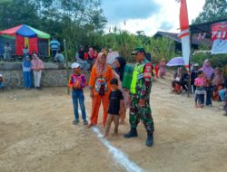Babinsa Koramil 01/Bandar Berikan Pengamanan Pelaksanaan HUT RI Ke-80 di Wilayah Binaan