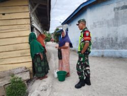 Patroli Wilayah Pagi Hari, Babinsa Komsos Bersama Warga Sampaikan Himbauan Menjaga Kebersihan Lingkungan