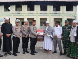 Polres Bener Meriah Salurkan Bantuan Sosial untuk Ponpes Madinatuddiniyah Babussalam Pasca Kebakaran