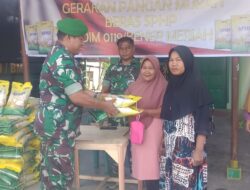 Kodim 0119/BM Melalui Jajaran Koramil 04/PRG Salurkan Beras SPHP, Atasi Persoalan Ekonomi Masyarakat