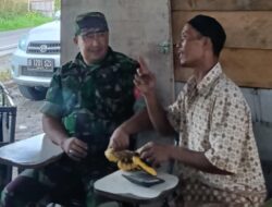 Monitoring Wilayah, Babinsa Komsos Dengan Warga Binaan