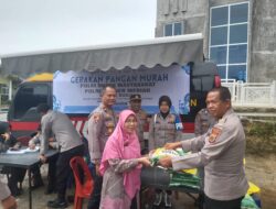 Polsek Bukit Gelar Gerakan Pangan Murah, 4 Ton Beras Diserbu Warga Sedie Jadi