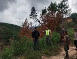Patroli Hutan, Babinsa Bersama Bhabinkamtibmas Sisir Titik-titik Rawan Kebakaran