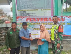 Babinsa Koramil 02/Wps Hadiri Pembagian BLT-DD Tahap IX Dari Dana Desa