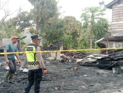 Polisi Amankan TKP Kebakaran Rumah Warga di Pintu Rime Gayo