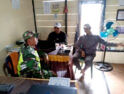 Jalin Silaturahmi, Babinsa Koramil 01/Bandar Komsos Dengan Aparatur Desa