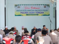 Doa Bersama untuk Keselamatan Anggota, Polres Aceh Tengah Tebar Kekhusyukan